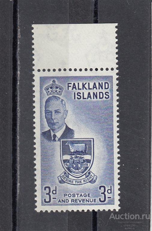 FALKLAND ISLAND ФОЛКЛЕНДЫ   Герб  № 106  Поле  1952  Cост** MNH