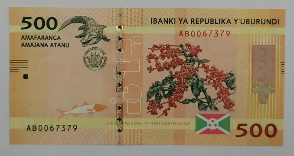 Набор Бурунди 10000, 5000, 1000, 500 франков 2015 UNC см.описание