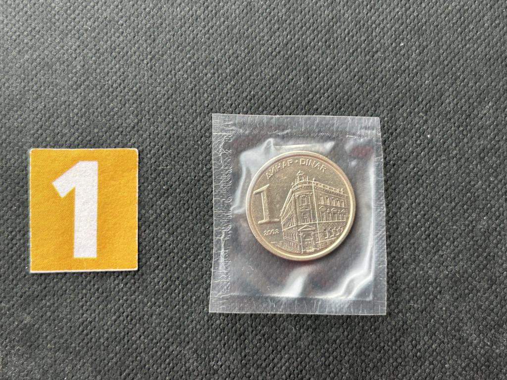 1 динар. 2002. Югославия. # 6609