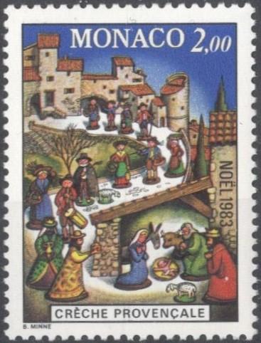 Монако, 1983, № 1604, € 1,5, MNH, полн., Рождество