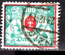 1922 Германия Данциг Стандарт Герб № 130 п/с гаш 3.50 евро 