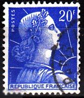 1957 Франция Стандарт № 1143 п/с гаш 0.30 евро 