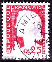 1960 Франция Стандарт Марианна № 1316 п/с гаш 0.20 евро