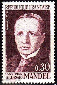 1964 Франция Персоналии Политик Журналист Жорж Мандель  № 1485 п/с ** 0.50 евро 