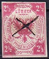 1859 Германия Любек Стандарт Выпуск I Герб № 4 гашеная 1000 евро