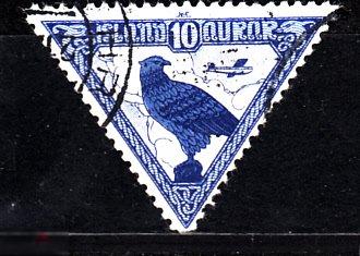 1930 Исландия Фауна Хищные птицы Самолёт № 140 гаш. 60 евро