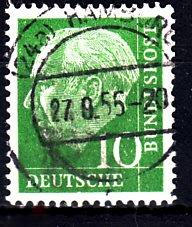 1954 Германия ФРГ Стандарт Президент Хойс № 183 гаш 0.30 евро
