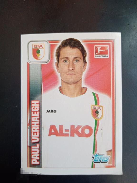 Аугсбург Бундеслига Германия Topps Паул Верхаг 