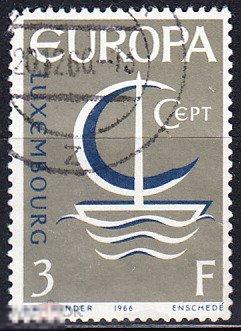 1966 Люксембург Европа CEPT СЕРТ Стилизованный корабль № 733 гаш 0.50 евро 