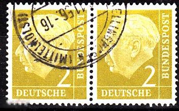 1954 Германия ФРГ Стандарт Президент Хойс № 177 гаш 0.60 евро