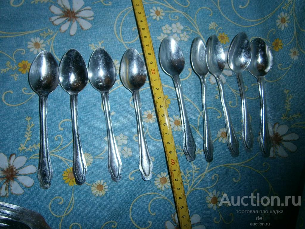 Ложки чайные, алюминий, без клейма, немного погнуты, СССР, винтаж, лотом