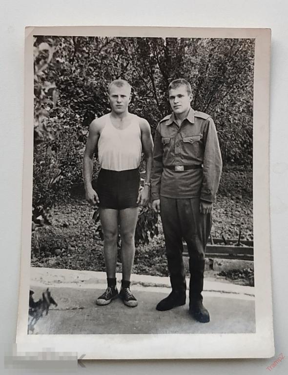 Фотография армия военнослужащие солдат в трусах майке, форма #88* 
