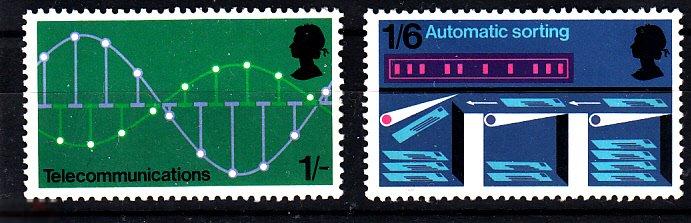 1969 Англия Почта Почтовые технологии № 530 - 531 ** 0.40 евро 