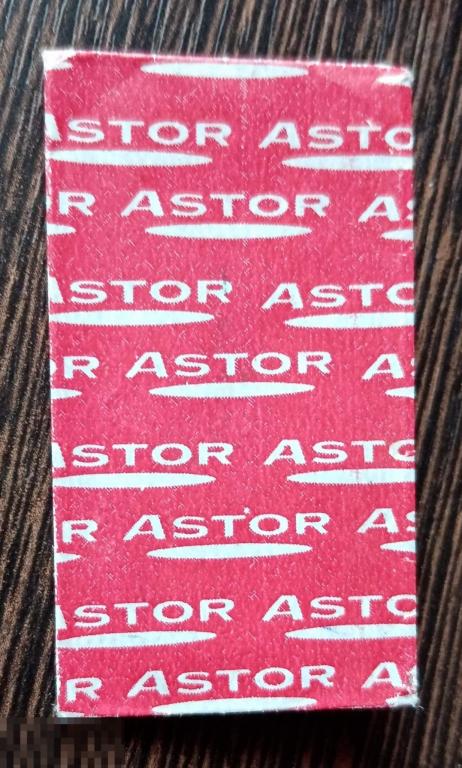Этикетка Конверт от Лезвия ASTOR 
