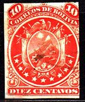 1893 Боливия Стандарт Герб № 36 гаш 7.50 евро 