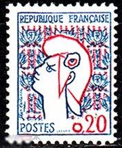 1961 Франция Стандарт Марианна Жана Кокто № 1335 п/с ** 0.50 евро 