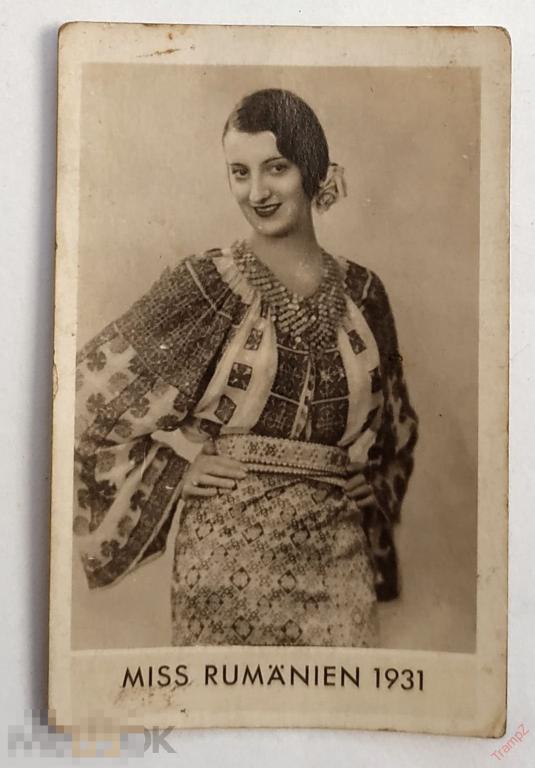 Вкладыш сигаретный. Германия, Красивые девушки мира. Мисс Польша 1930г. Конкурс красоты #К2* 
