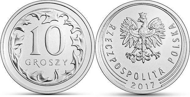 10 грошей Польша 2017 unc