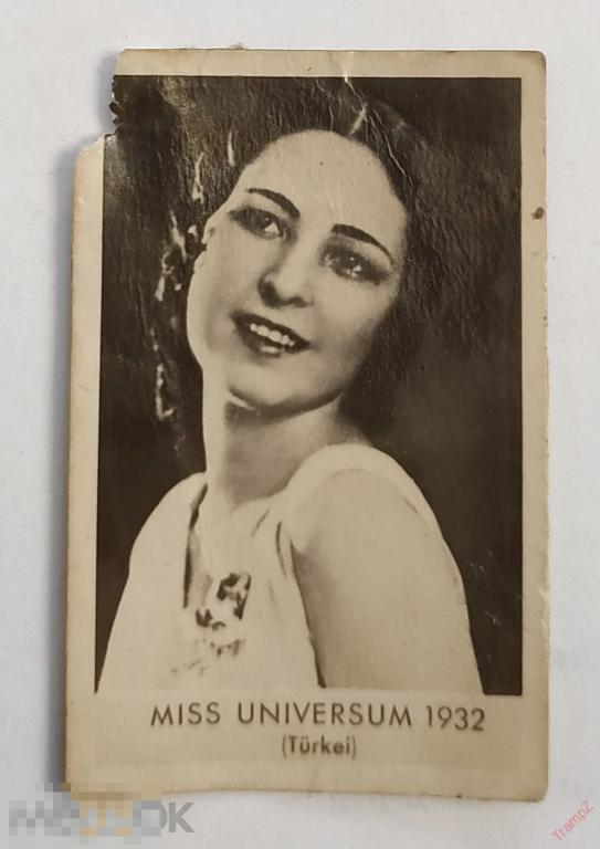 Вкладыш сигаретный. Германия, Красивые девушки мира. Мисс Турция 1932г. Конкурс красоты #К2* 
