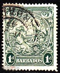 1942 Британские колонии Барбадос Стандарт Новая колониальная печать № 158С гаш  0.20 евро 