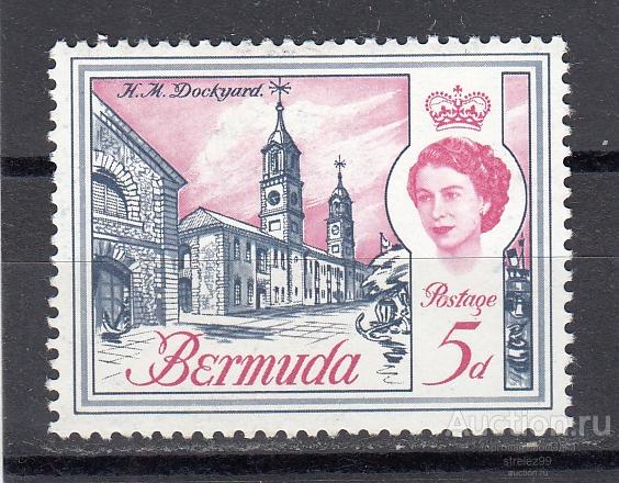 BERMUDA  БЕРМУДСКИЕ ОСТРОВА  БЕРМУДЫ  Архитектура № 166x   1962 Сост* Наклейка!!