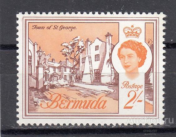 BERMUDA  БЕРМУДСКИЕ ОСТРОВА  БЕРМУДЫ  Архитектура № 175x   1962 Сост* Наклейка!!