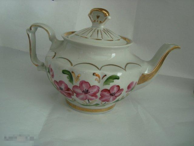 Чайник заварочный большой заварочник СССР Сысерть позолота ручная роспись 