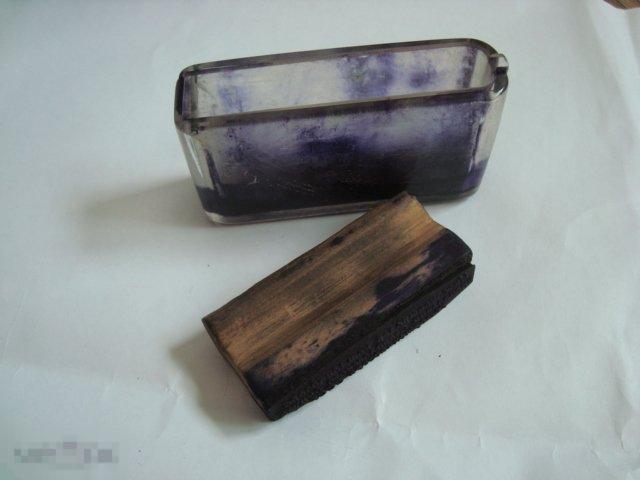 Печать штамп оттиск деревянный в коробке оргстекло Госгортехнадзор СССР 