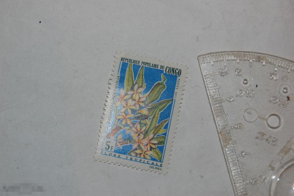 Марка Республика Конго Флора 1971 г. 