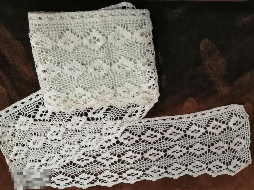 Кружево для подзора ручная работа крючок хлопок 50гг 