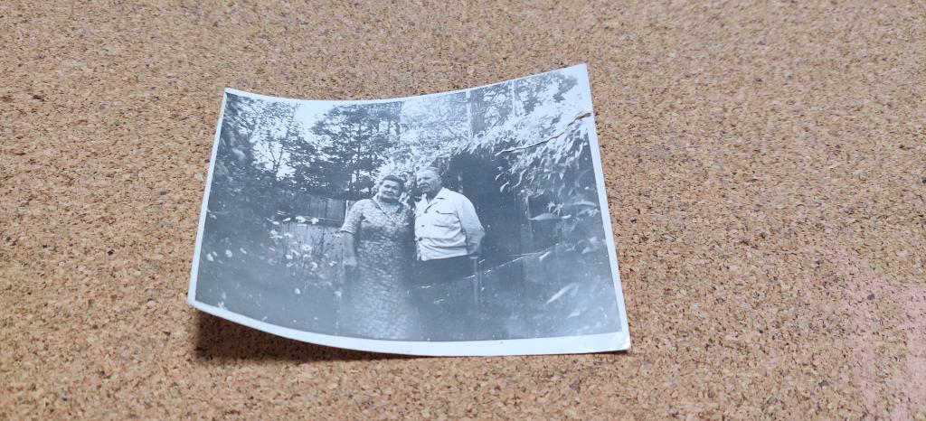Фотография СССР мужчина и женщина на даче, надрыв