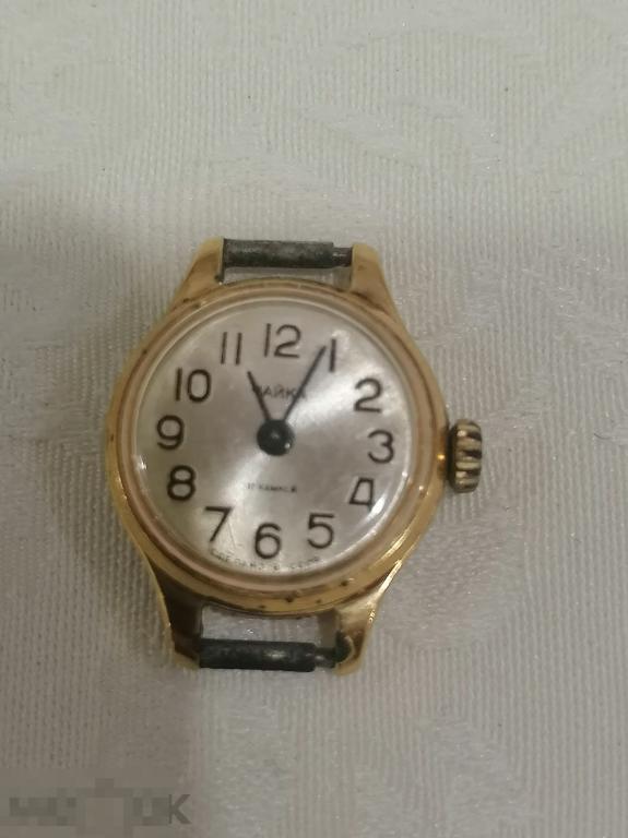 Часы &quot;Чайка&quot; женские наручные позолоченные механические  АU10 в заводской коробочке 
