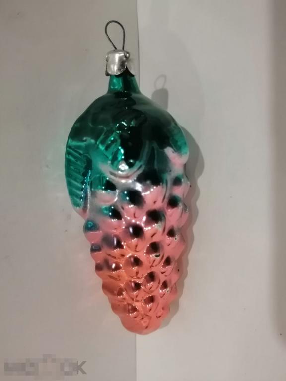 Елочная игрушка радужная "Шишка" СССР винтаж 