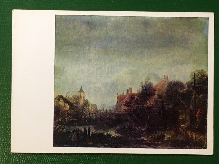 Арт фан дер Нер. Деревенский канал. 1976 г.