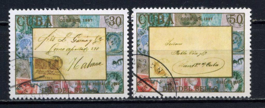День почтовой марки, Куба, полная серия, 1987, MI 0,9 euro (3091-3092)