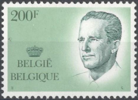 Бельгия, 1986, № 2288, € 24, MNH, полн., стандарты, Король Бодуэн без очков
