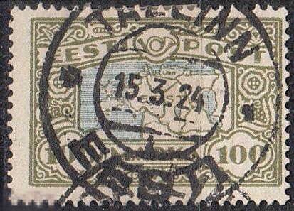 1923 Эстония Стандарт Карта № 40 п/с гаш 4.50 евро 