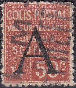 1928 Франция Служебные Железнодорожные марки Надпечатка № 63 гаш. 5 евро 