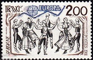 1981 Франция Европа CEPТ Фольклор Народные танцы № 2260 чистая ** 1.50 евро 