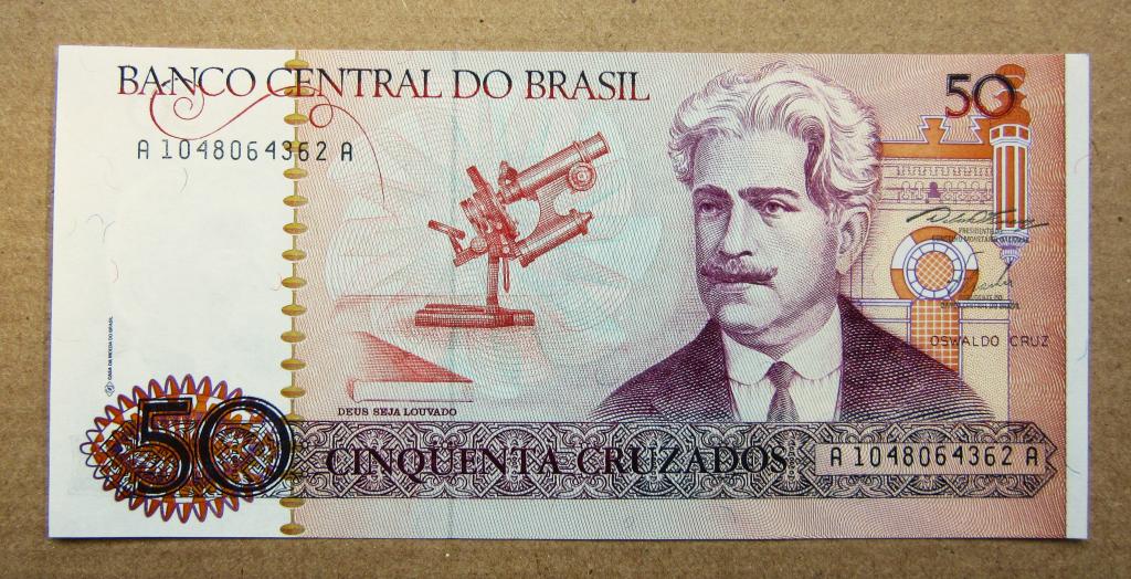 Бразилия 1986 г. 50 крузадо UNC