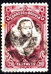 1897 Боливия Стандарт История Президент Хосе Баливиан № 49 гаш 1.90 евро 
