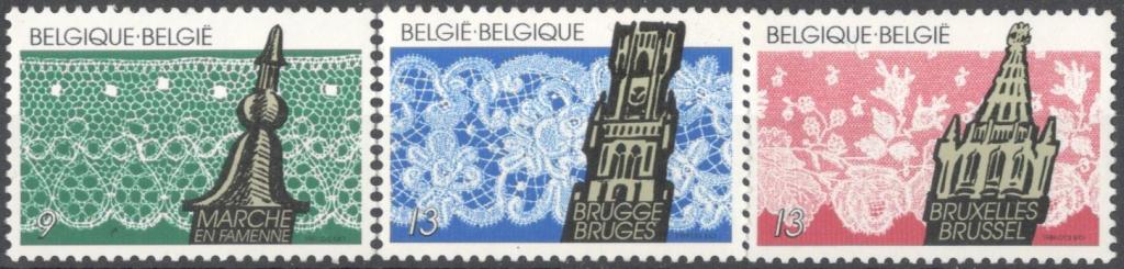 Бельгия, 1989, № 2367-2369, € 2,2, MNH, полн., Бельгийское коклюшечное кружево