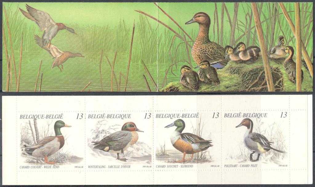 Бельгия, 1989, № 2384-2387 буклет, € 9, MNH, полн., птицы, утки