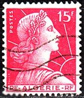 1955 Французские колонии Алжир Стандарт Марианна № 344 гаш 0.30 евро 