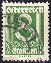 1925 - 1927 Австрия Стандарт Цифры № 454 гаш 0.20 евро 