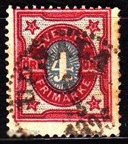 1892 Швеция Стандарт Цифры № 53 гаш 0.50 евро 