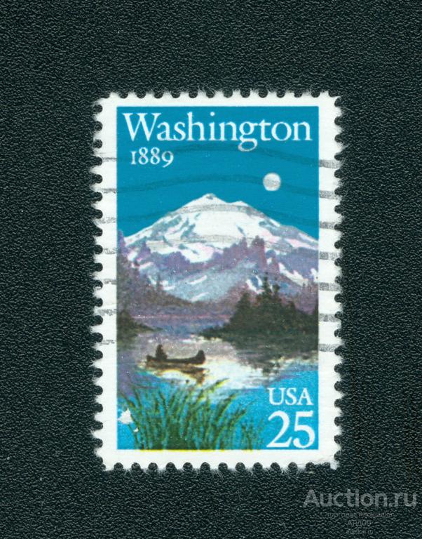 1989 г. США - Вашингтонская государственность, 100-летие (0918е)
