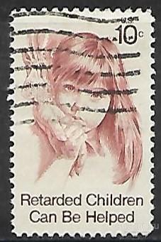 США. 1974. Проблемы умственно отсталых детей. Гашение.