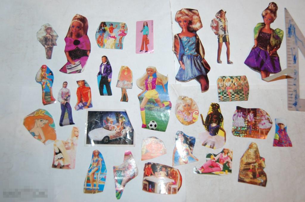 Наклейки Барби Barbie - вырезки из журнала 