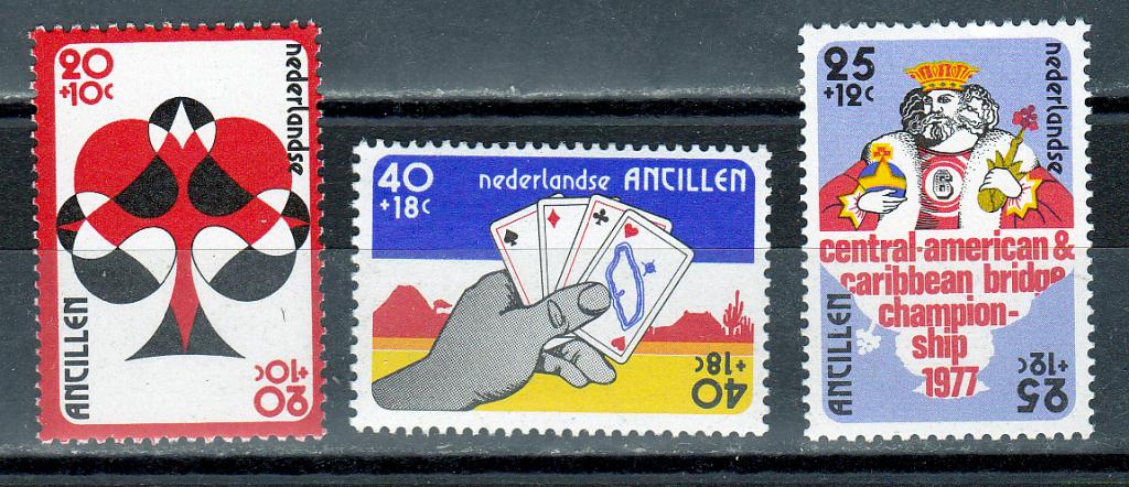 Марки Нидерландские Антиллы 1977 г.   Чемпионат по бриджу  MNH **